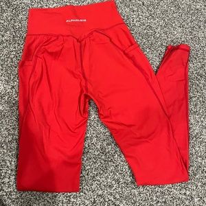Red alphalete leggings, barely worn great condition.